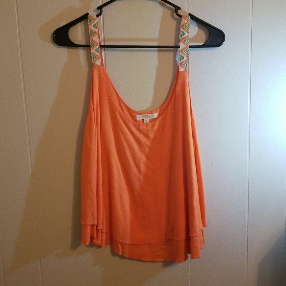Bright orange crop top